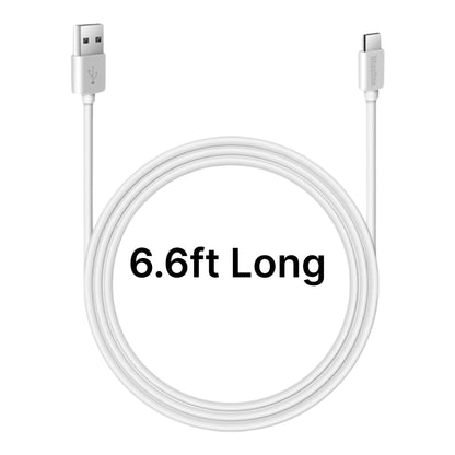 USB to Type C High Quality Cable, 2.4A Fast Charger, 6.6ft Length.