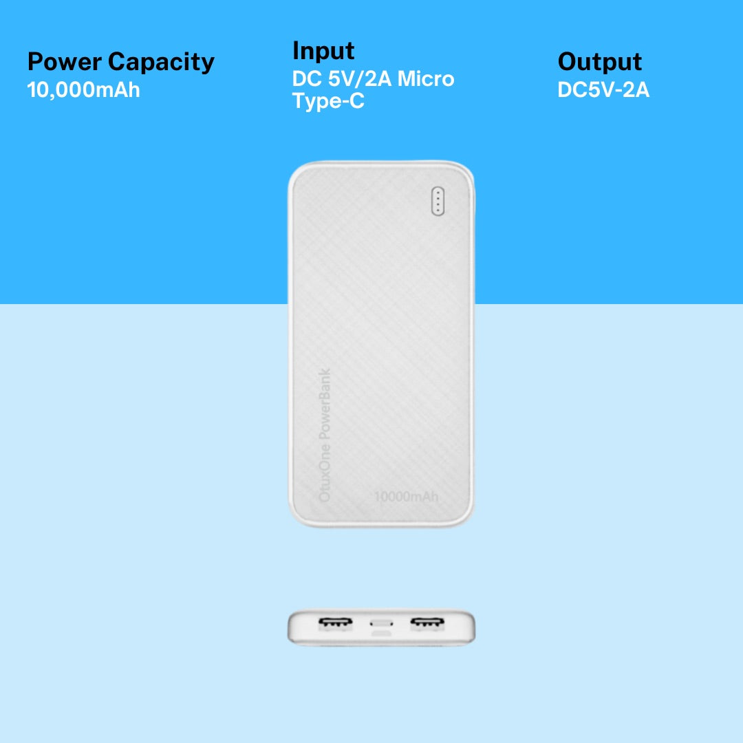 OtuxOne PowerBank, portable charger 10000 mAh